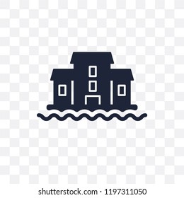 houseboat transparent icon. houseboat symbol design from Transportation collection.