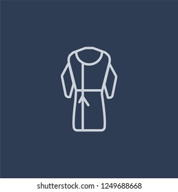 Housecoat icon. Housecoat linear design concept from Clothes collection. Simple element vector illustration on dark blue background.