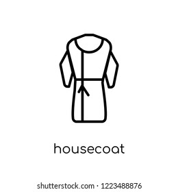 housecoat icon. Trendy modern flat linear vector housecoat icon on white background from thin line Clothes collection, outline vector illustration