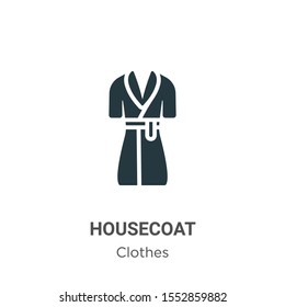 Housecoat vector icon on white background. Flat vector housecoat icon symbol sign from modern clothes collection for mobile concept and web apps design.