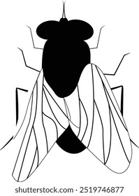 Housefly Insect icon,  domestic fly insects, house insect