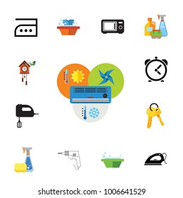 Household activities icon set
