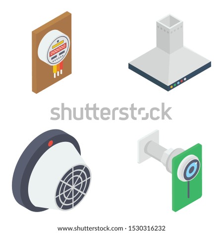 Household Appliance Isometric Vectors Pack 