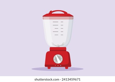 Household appliances concept. Colored flat vector illustration isolated.