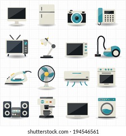 Household Appliances and Electronic Devices Icons