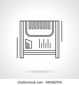 Household appliances and equipment. Home climate. Electric heater device. Flat line style vector icon