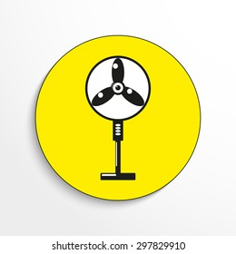 Household appliances. Floor fan. Vector icon.