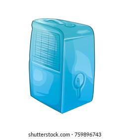Household appliances for home. Humidifier. Heater. Vector isolated object. Cartoon illustration