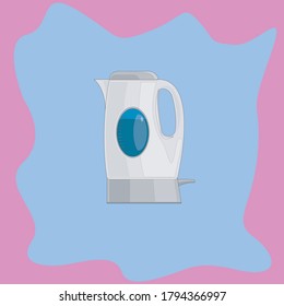 Household appliances for home and household illustration on color blot