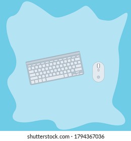 Household appliances for home and household illustration on color blot