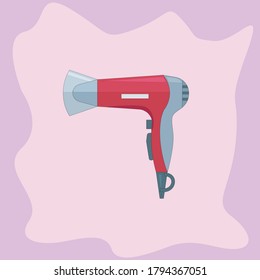 Household appliances for home and household illustration on color blot