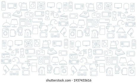 household appliances icon background. home appliances vector icon background. household appliances