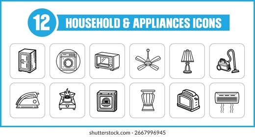 Paquete del icono del hogar y de los aparatos