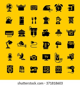  Household appliances icon vector 