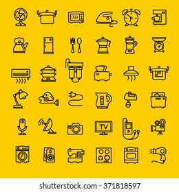  Household appliances icon vector Out line