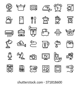  Household appliances icon vector Out line