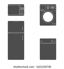 Household Appliances icon. White Goods. Vector illustration.