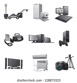 household appliances icons