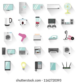 Household appliances icons for web designs, decorations and other purposes