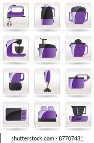 Household appliances for kitchen - vector illustration