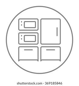 Household appliances line icon.