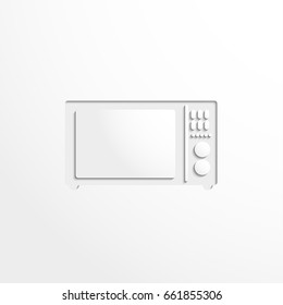 Household appliances. Microwave. Vector icon. 