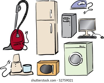 household appliances set