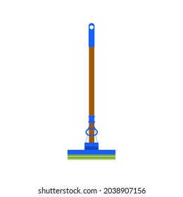 Household brush, broom vector icon