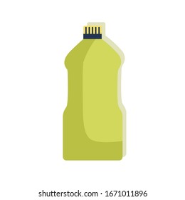 Household chemical bottle pack cleaning housework on white background. Vector illustration in trendy flat style. EPS 10.