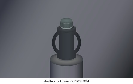 Household chemicals bottles pack cleaning housework liquid domestic fluid cleaner template vector illustration.
