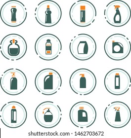 Household Chemicals Icon Set For Web Sites And User Interface