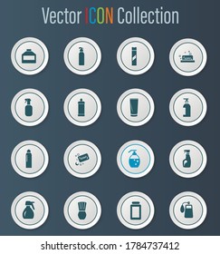Household chemicals icon set for web sites and user interface