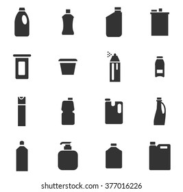 Household Chemicals Icon Set For Web Sites And User Interface