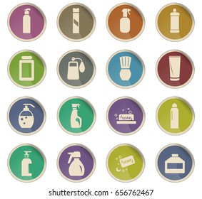 household chemicals vector icons for user interface design