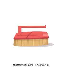 household cleaning brush vector illustration