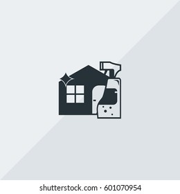 Household Cleaning Equipment Vector Icon, The symbol of household chemicals. Simple, modern flat vector illustration for mobile app, website or desktop app   