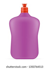 household cleaning products in a plastic bottle empty template blank stock vector illustration isolated on white background