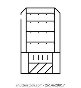 household composter line icon vector. household composter sign. isolated contour symbol black illustration
