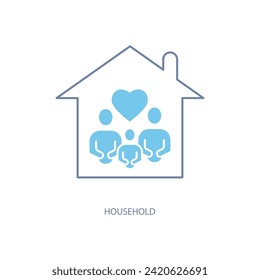 icono de línea de concepto de hogar. Ilustración de elemento simple. diseño de símbolos de esquema de concepto doméstico.