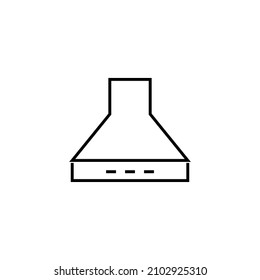 Household and daily routine concept. Single outline monochrome sign in flat style. Editable stroke. Line icon of stove hood or extractor 