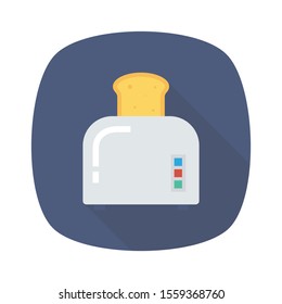 Household Devices flat icons for bread & kitchen