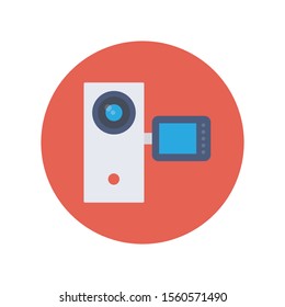 Household Devices flat icons for camera & device