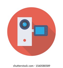 Household Devices flat icons for camera & device