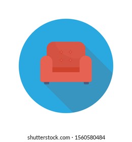 Household Devices flat icons for couch & house