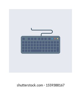 Household Devices flat icons for keypad & computer