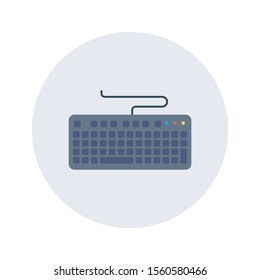 Household Devices flat icons for keypad & computer
