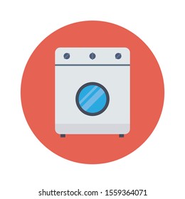 Household Devices flat icons for machine & home