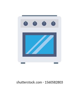 Household Devices flat icons for oven & kitchen