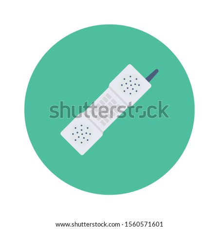 Household Devices flat icons for reciever & call