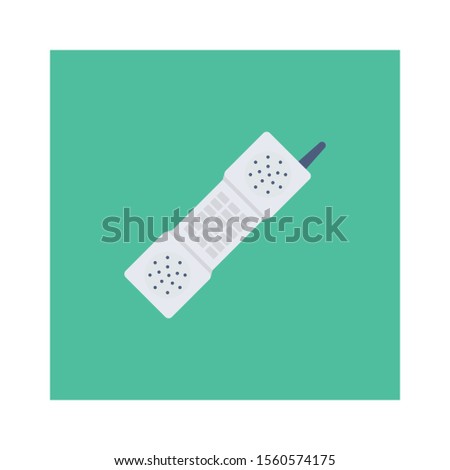 Household Devices flat icons for reciever & call